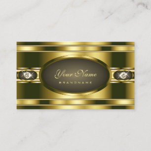 Glamorous Gold Effect with Trendy Faux Rhinestones Business Card