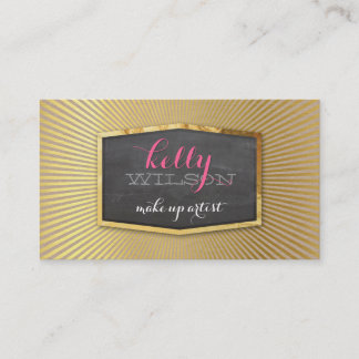 GLAMOROUS gold foil elegant eco natural kraft Business Card