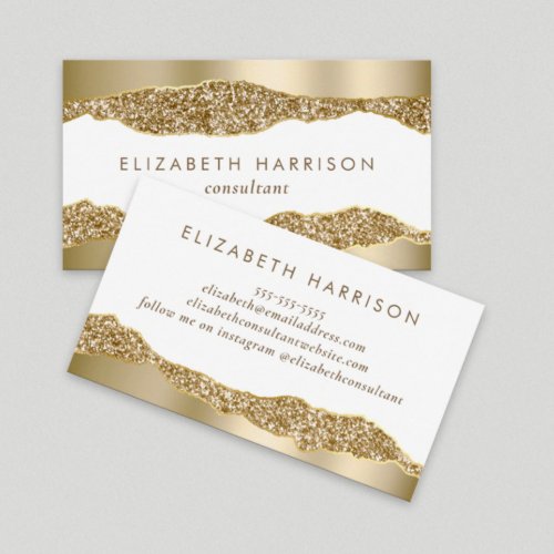 Glamorous Gold Glitter Business Card