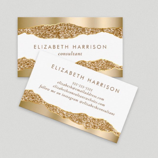Glamorous Gold Glitter Business Card (Creator Uploaded)