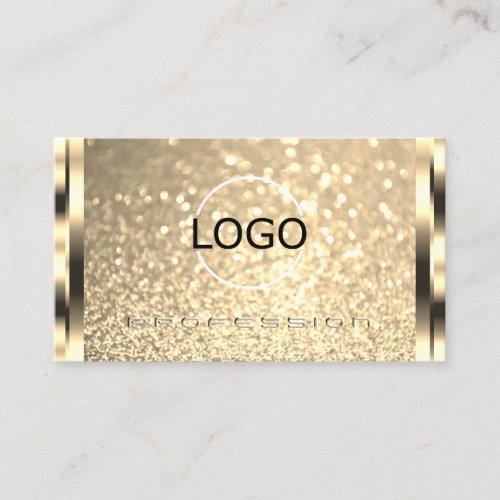 Glamorous Gold Glitter Golden Sparkle Effects Logo Business Card