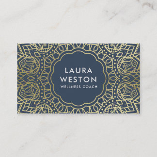 Glamorous Gold Glitter Look Wellness Business Card
