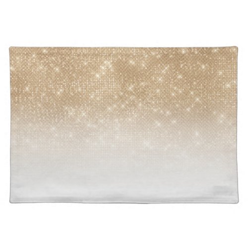 Glamorous Gold Glitter Sequin Ombre Gradient Cloth Placemat