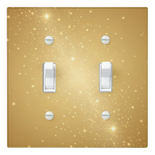 Glamorous Gold Glitter Sparkle Dust Light Switch Cover