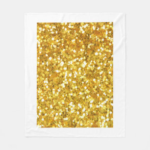 Glamorous Gold Glitter Sparkle Throw Blanket