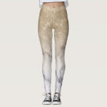 Glamorous Gold Glitter White Marble Ombre Leggings<br><div class="desc">This chic and glamorous design is perfect for the trendy and stylish woman. It depicts a faux printed sparkly gold glitter sequin and white with black marble stone pattern ombre gradient. It's modern, girly, pretty, and cool. ***IMPORTANT DESIGN NOTE: For any custom design request such as matching product requests, color...</div>