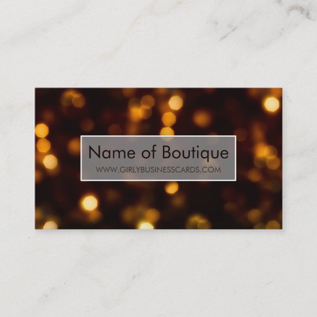 Glamorous Gold Glow Elegant Soft Shimmer Boutique Business Card (Front)