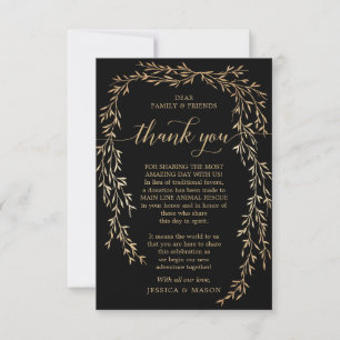 Glamorous Gold In Lieu of Favors Card