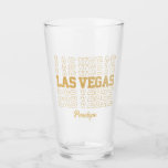 Glamorous Gold Las Vegas Bachelorette Party Gift Glass<br><div class="desc">Get ready for a memorable Las Vegas Bachelorette experience with this customizable Bachelorette glassware. Print in faux glitzy gold glitter with custom names and date.</div>