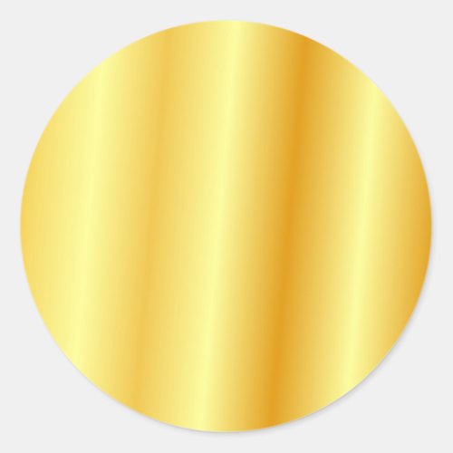 Glamorous Gold Look Background Blank Template Classic Round Sticker