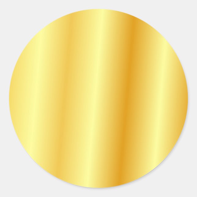 Glamorous Gold Look Background Blank Template Classic Round Sticker (Front)