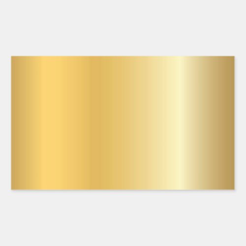 Glamorous Gold Look Blank Modern Elegant Template Rectangular Sticker