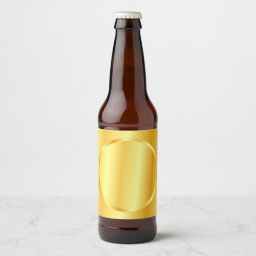 Glamorous Gold Look Blank Template Elegant Beer Bottle Label
