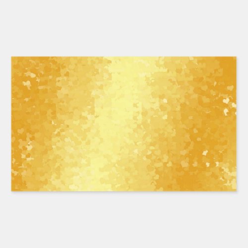 Glamorous Gold Look Hearts Blank Template Rectangular Sticker