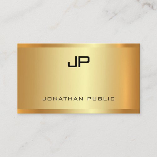 Glamorous Gold Look Modern Elegant Template Luxury Business Card