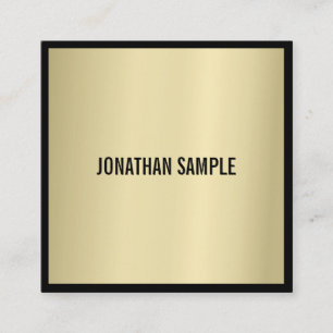 Glamorous Gold Look Modern Luxury Fashionable Square Business Card
