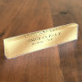 Glamorous Gold Look Name Classic Text Elegant Desk Name Plate