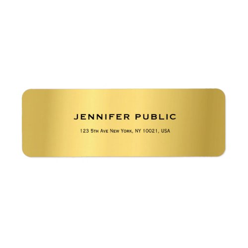 Glamorous Gold Modern Elegant Golden Template Label