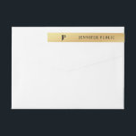 Glamorous Gold Modern Elegant Template Chic Slim Wrap Around Label<br><div class="desc">Glamorous Gold Modern Elegant Template Chic Slim Wrap Around Return Address Label. Perfect for Real Estate Agents,  Accountants,  Realtors,  Brokers,  Attorneys,  Lawyers,  Doctors,  Corporate Professionals,  Stylists,  Architects,  Engineers,  Directors,  Managers,  Consultants,  Designers,  Teachers,  Musicians,  Beauty Salons,  all Professions.</div>