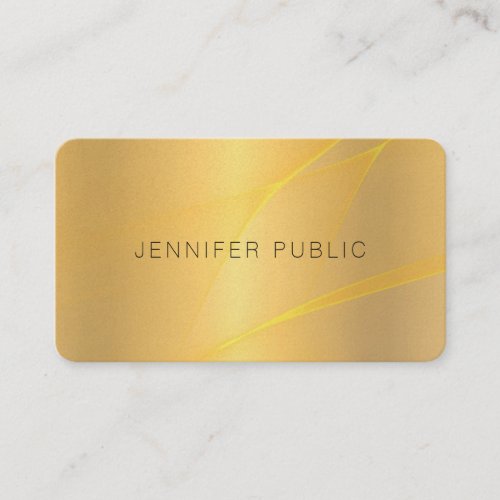 Glamorous Gold Modern Template Elegant Design Business Card