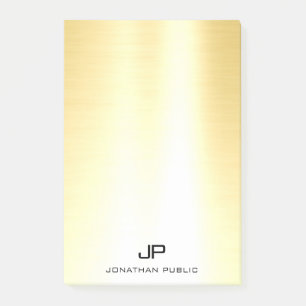 Glamorous Gold Modern Template Elegant Trendy Post-it Notes