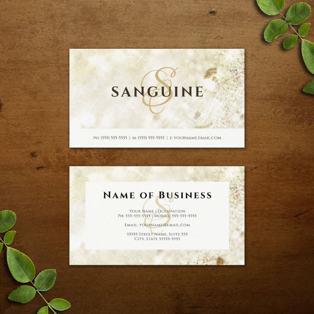Glamorous Gold Monogram Glitter Bokeh Business Card (Glamorous Gold Monogram Glitter Bokeh Business Cards)