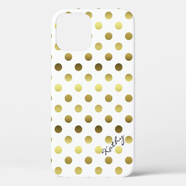Glamorous Gold Polka Dot  Case-Mate iPhone Case (Back)