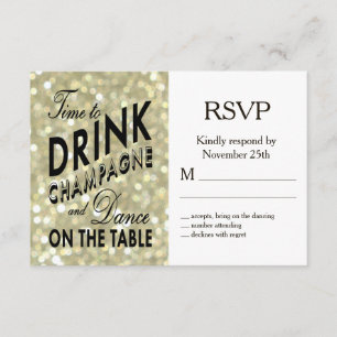 Glamorous Gold RSVP Card