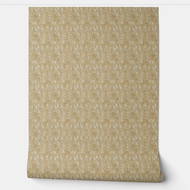 Glamorous Gold Sequin Wallpaper (Unrolling)