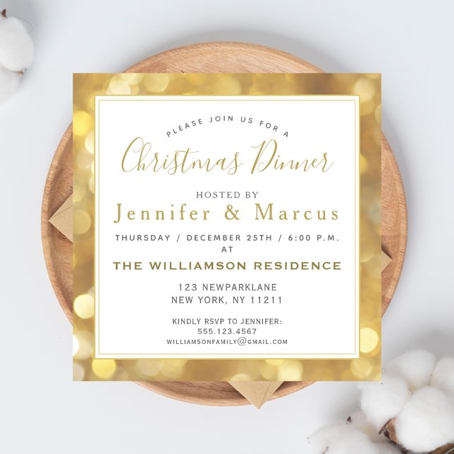 Glamorous Gold Sparkles - Christmas Invitation (Creator Uploaded)
