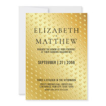 Glamorous Gold Speckle Invitation Template Elegant