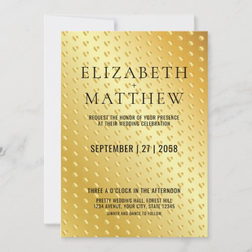Glamorous Gold Speckle Invitation Template Elegant