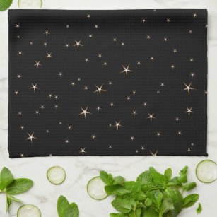 Kitchen Towels By Zara Martina Hello Gorgeous Geo Pattern Black Gold