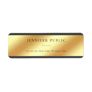 Glamorous Gold Template Modern Simple Design Label