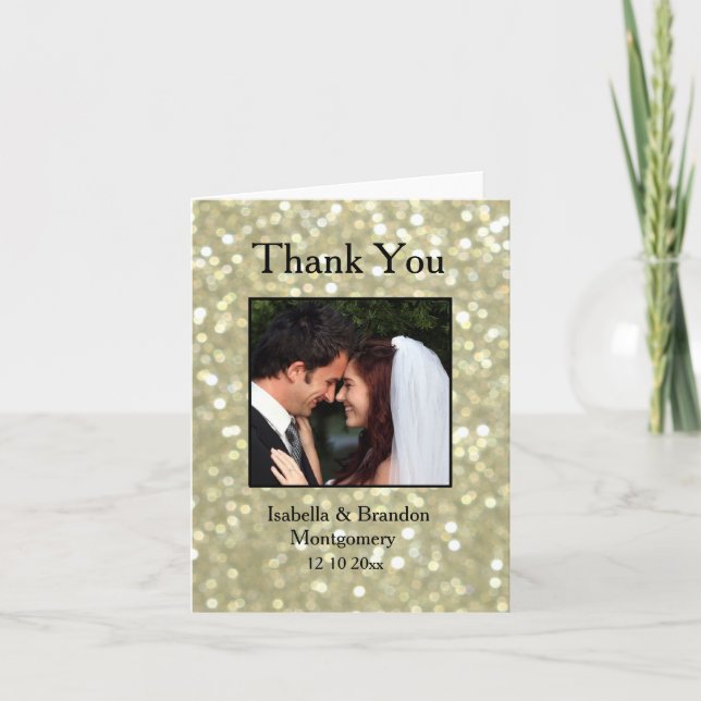 Glamorous Gold Thank You Card (Front)