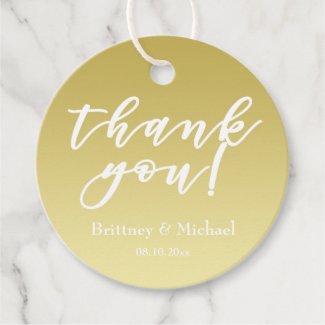 Glamorous Gold  | Thank You Favor Tags