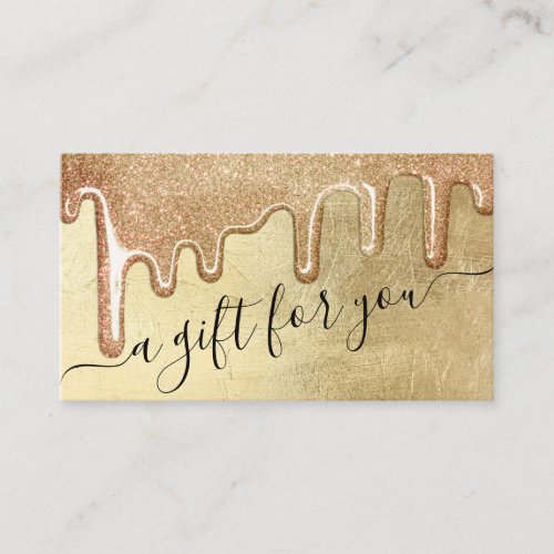 Glamorous Gold Thick Glitter Drip Gift Certificate
