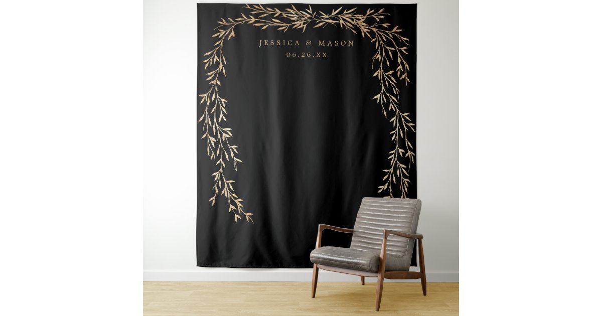 Glamorous Gold Wedding Backdrop Zazzle