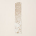 Glamorous Gold White Glitter Marble Gradient Ombre Scarf<br><div class="desc">This elegant and girly design perfect for the trendy and stylish fashionista. It features a faux printed gold sparkly glitter ombre gradient on top of a gold and white marble stone pattern background. It's glamorous, chic, luxurious, modern, and classy. ***IMPORTANT DESIGN NOTE: For any custom design request such as matching...</div>