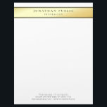 Glamorous Gold White Modern Trendy Recycled Paper<br><div class="desc">Glamorous Gold White Modern Trendy Elegant Template Recycled Paper Letterhead.</div>