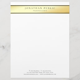 Glamorous Gold White Modern Trendy Recycled Paper