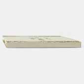 GLAMOROUS GOLD WHITE MOSAIC DOTS PERSONALISED GUEST BOOK (Spine)