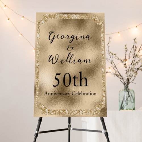 Glamorous Golden Hollywood Event Party Sign