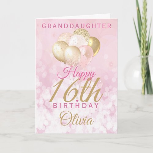 Glamorous Granddaughter 16th Birthday Balloon