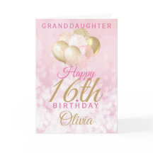 Glamorous Granddaughter 16th Birthday Balloon