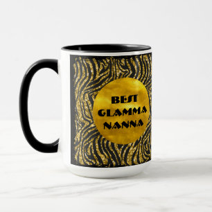 Glamorous Grandma Gold Black Animal Print Glam-ma Mug