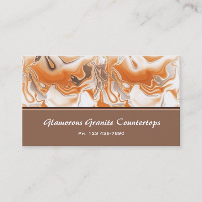 Glamorous Granite Countertops Business Card (Front)