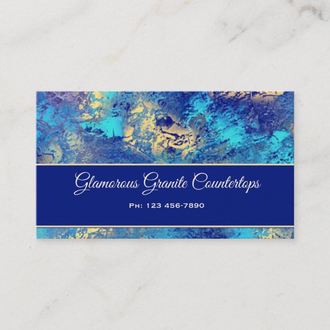 Glamorous Granite Countertops Business Card (Front)