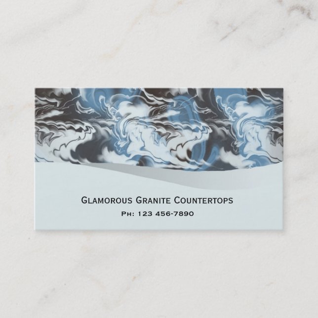 Glamorous Granite Custom Business Card (Front)