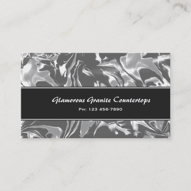 Glamorous Granite Custom Business Card (Front)